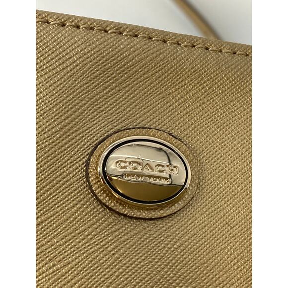 COACH F32829 SMALL GOLD METALIC CROSSBODY/ HANDBAG - Picture 12 of 16